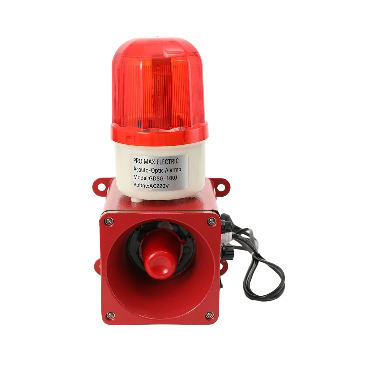 High-Power Loudspeaker Alarm Device with LED Indicator IP56 Sound and Light Alarm Waterproof Emergency Strobe Warn Light