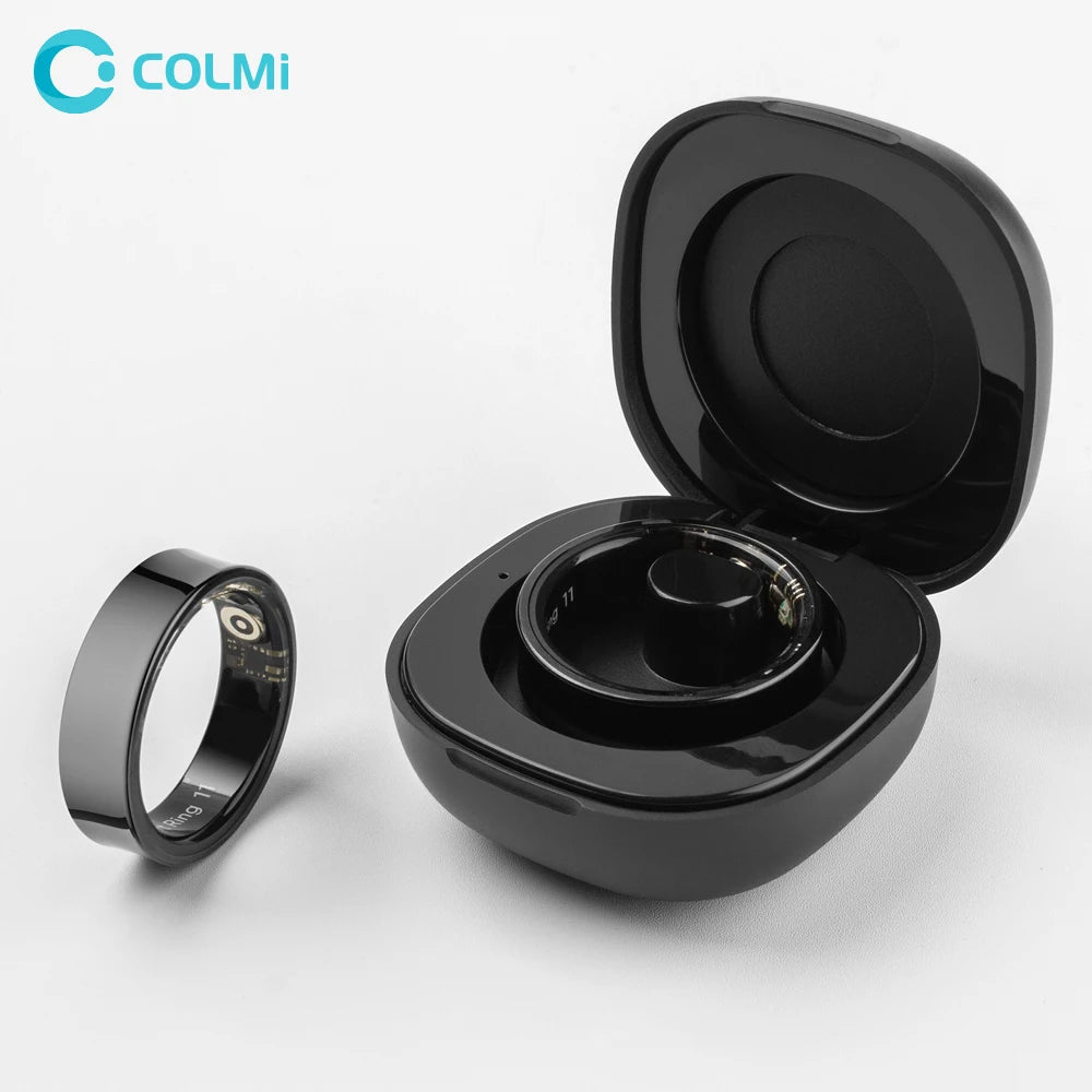 2024 COLMI R09 Smart Ring Men Women with Charging Case, Health and Sleep Monitor, Skin Temperature Monitor, 60 days battery life 