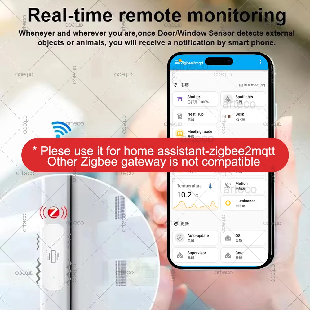Zigbee2MQTT Vibration and Tilt Sensor