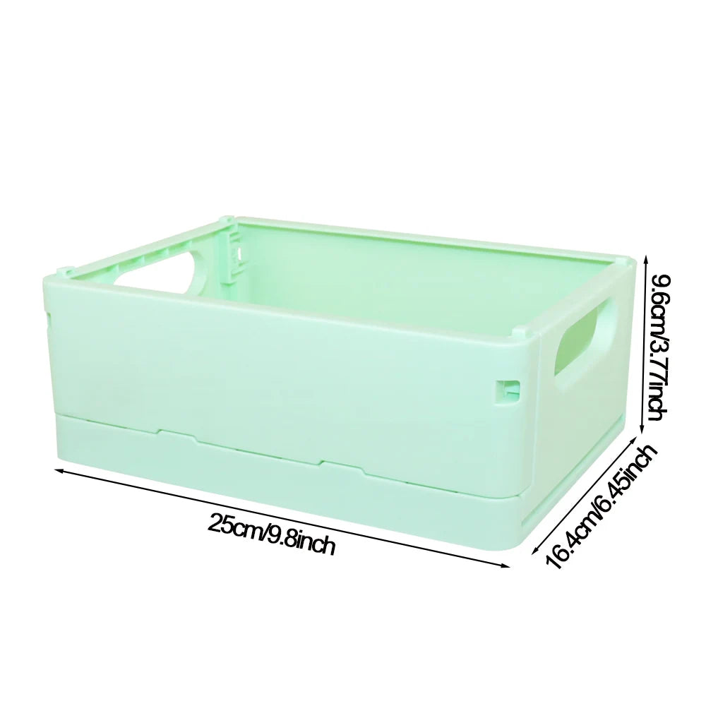 Foldable Plastic Storage Basket, Size and Style Options
