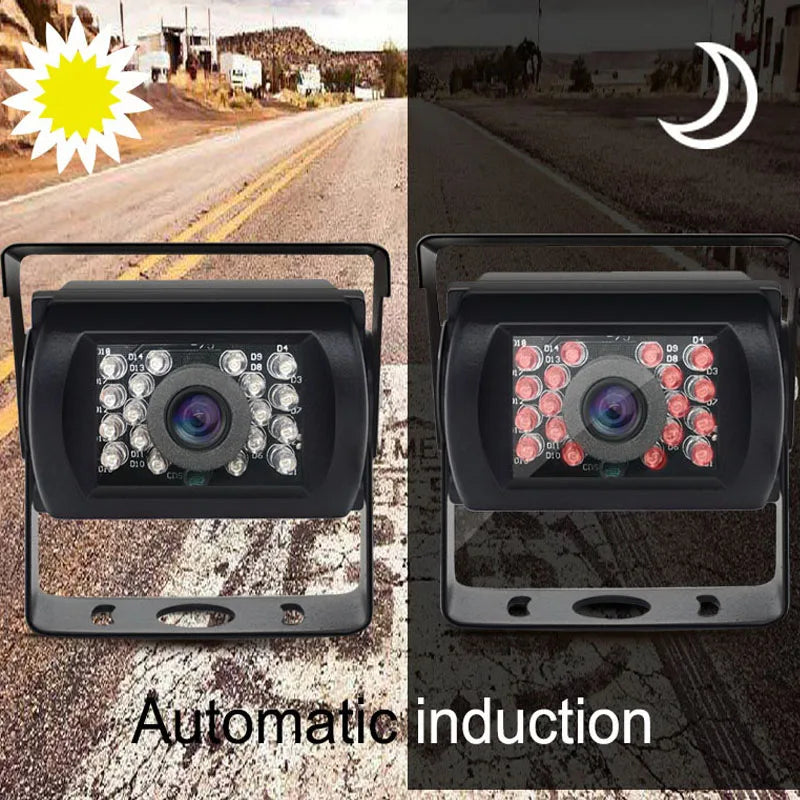 Moniteur d’affichage de recul 7 pouces, caméra de recul, moniteur de surveillance de conduite en marche arrière, adapté pour camion, camion, bus