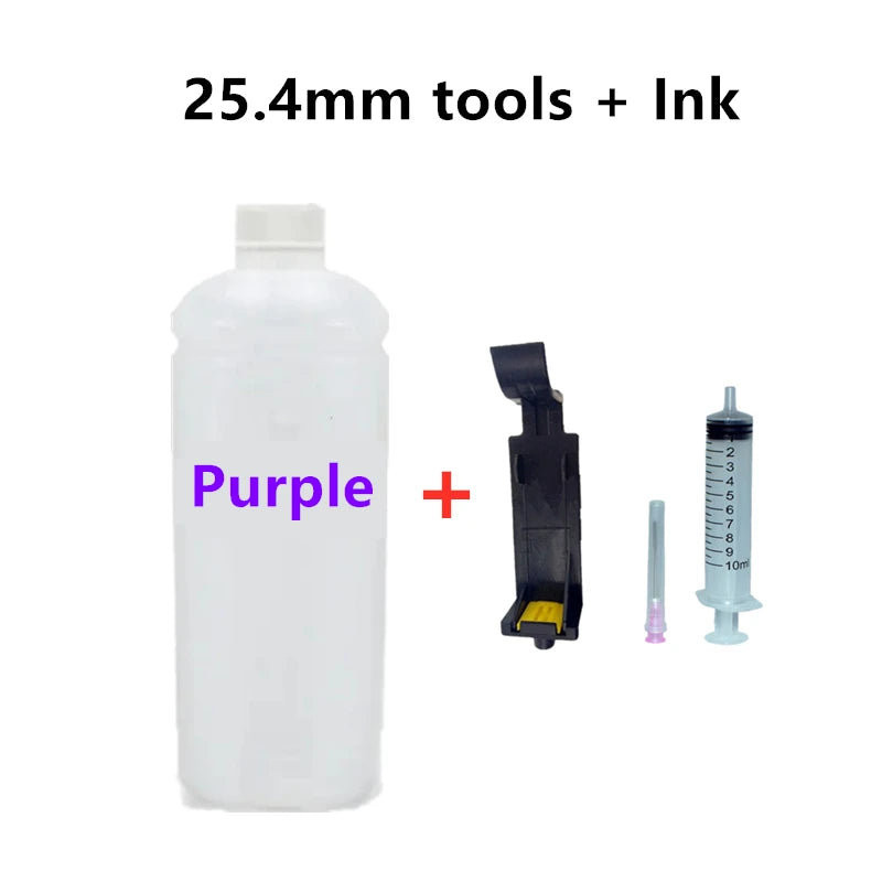 Eco 100ml Refillable Ink Compatible Quick-drying Solvent Ink Refill Ink Tool Snap Fill for 12.7mm Handheld Inkjet Printer
