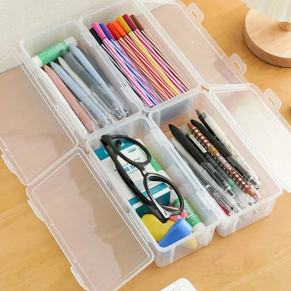 White Plastic Lidded Storage Box