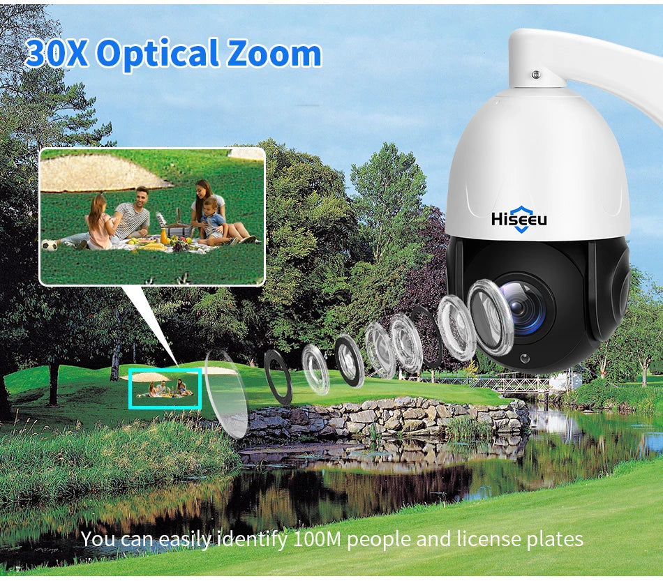 8MP PTZ PoE Outdoor Dome Camera 30X Optical Zoom