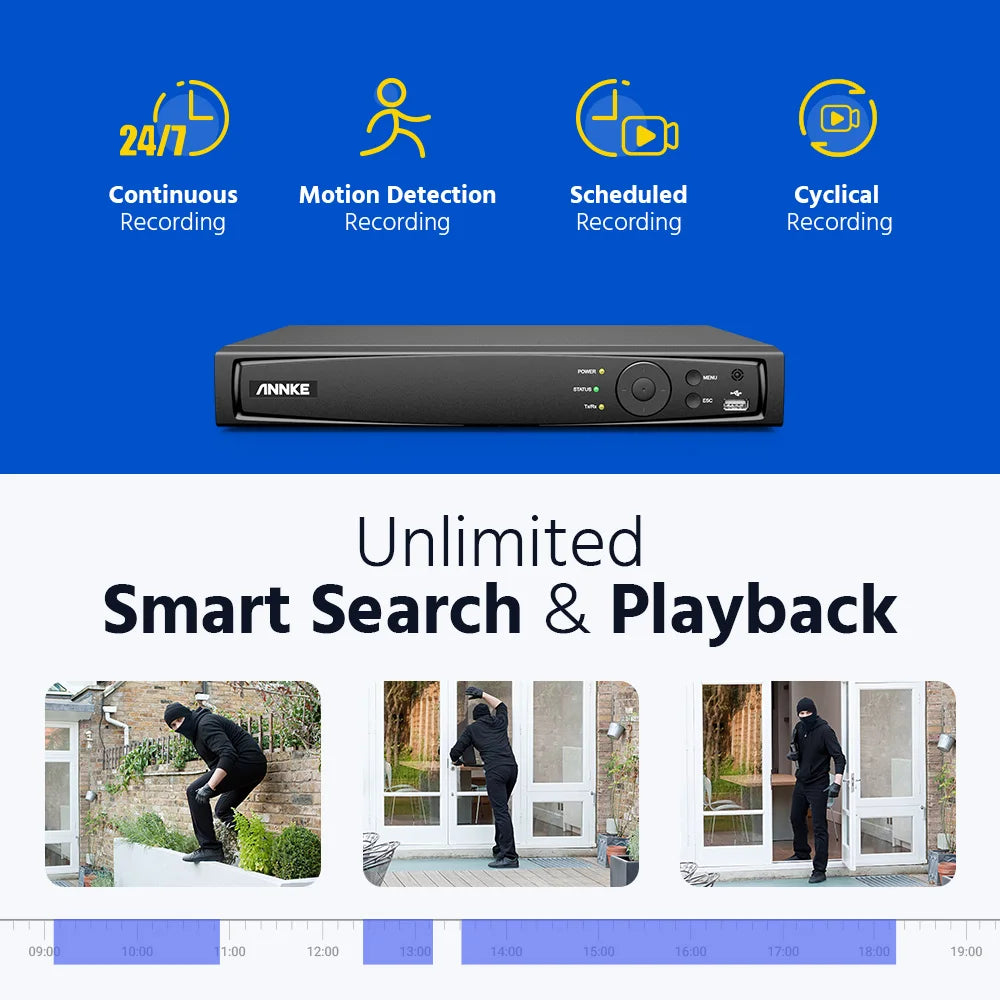 ANNKE 4K 8CH PoE Security Camera System with Audio Recording