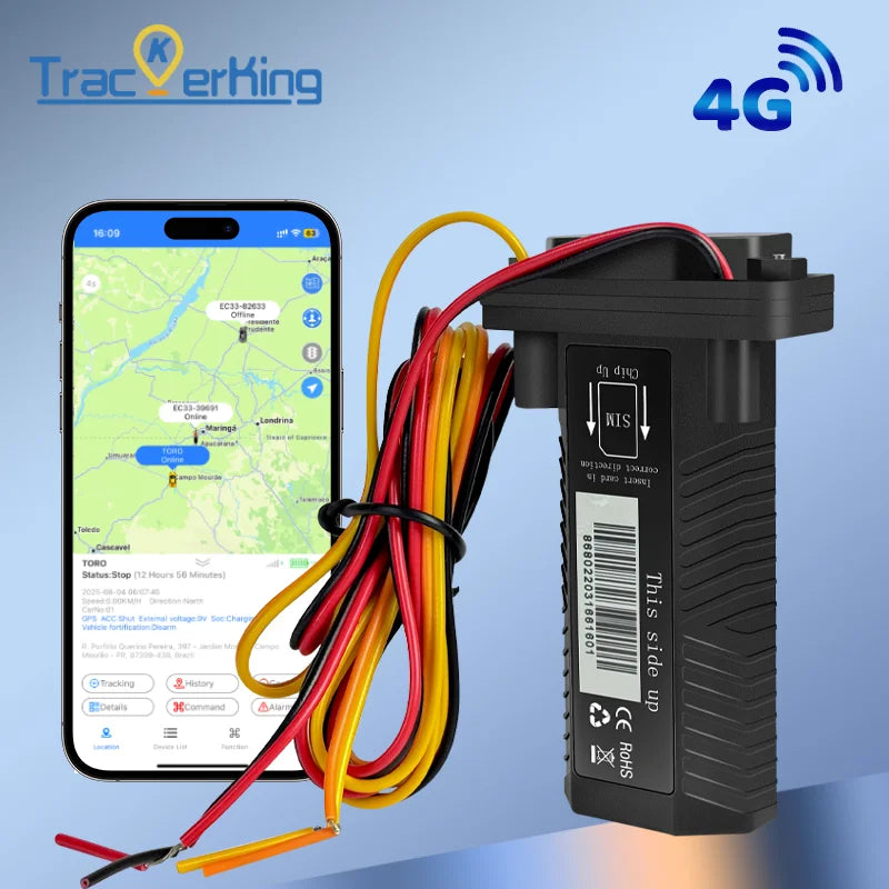 TrackerKing Vehicle Car Motorcycle GPS Tracker Oil-Cut ACC ALARM Android IOS APP J16/EC33