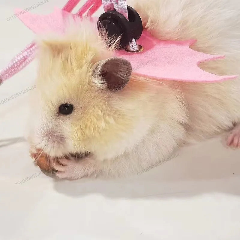 Small Animal Hamster Traction Rope Strap, Hamster Flower Branch Rat Leash Hamster Traction Rope Anti Escape and Anti Bite Rope 