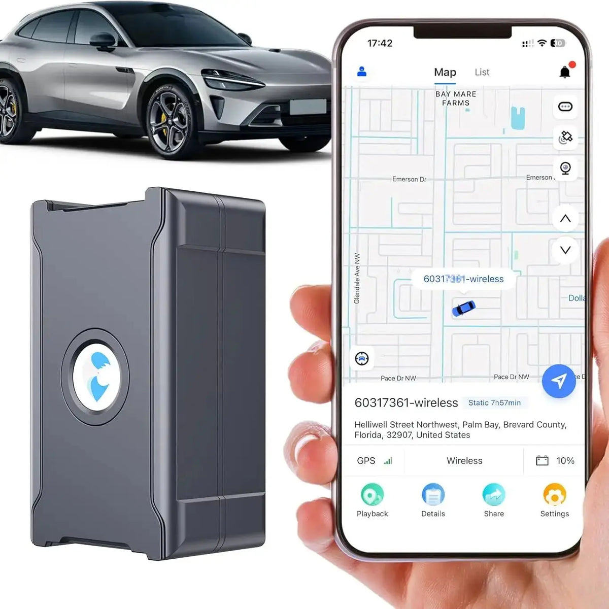 5m Accuracy GPS Tracker for Vehicles and Livestock