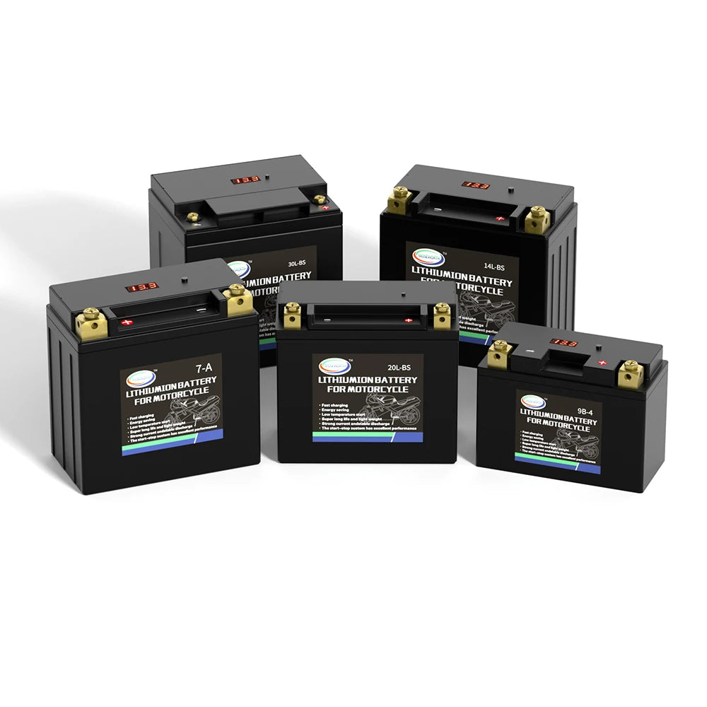 Motorcycle Battery 12V LiFePO4 Lithium Ion 4L-BS 160CCA Size-113x70x89mm Built-in BMS Board Lithium Phosphate Ion Battery
