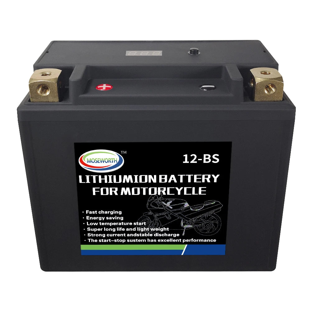 Motorcycle Battery 12V LiFePO4 Lithium Ion 4L-BS 160CCA Size-113x70x89mm Built-in BMS Board Lithium Phosphate Ion Battery