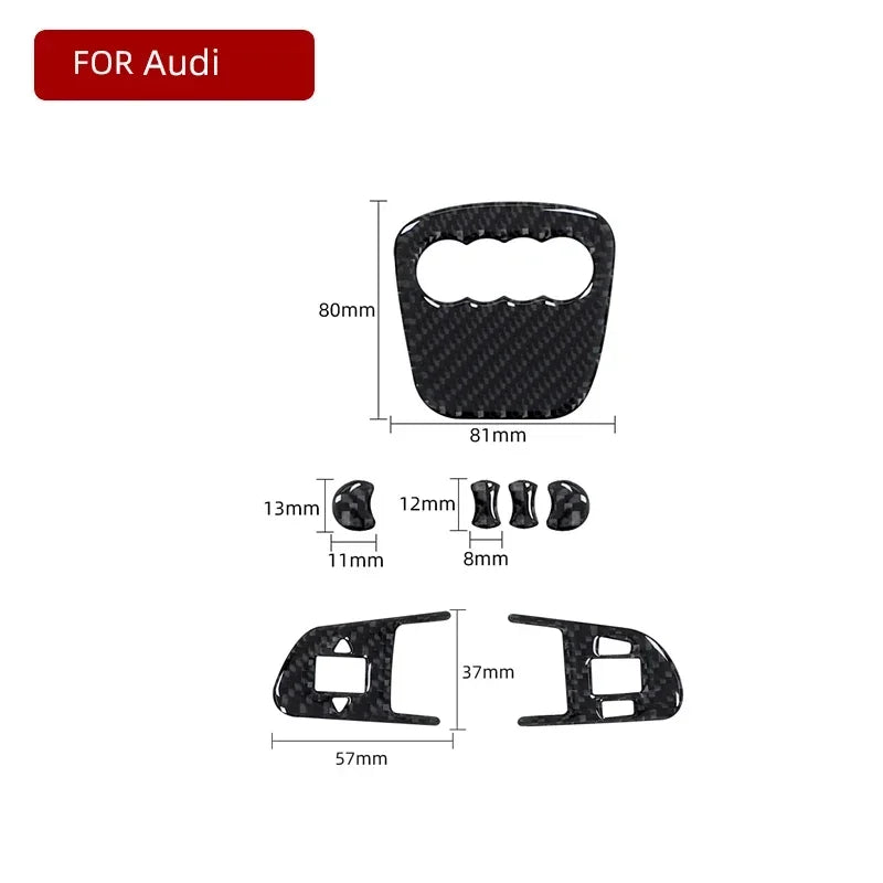 Carbon Fiber Steering Wheel Ring Trim for Audi A4 A6 Q5 Q7 A3