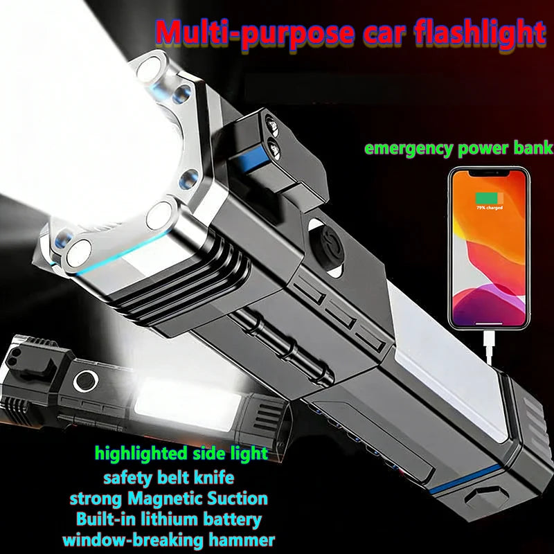 Rechargeable Vehicle Work Light with Glass Breaker