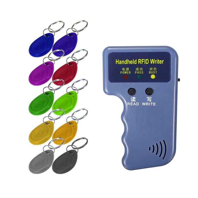 5YOA Handheld 125KHz EM4100 TK4100 RFID Copier Writer Duplicator Programmer Reader EM4305 T5577 Rewritable ID Keyfobs Tags 