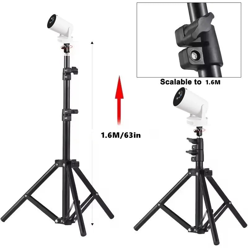 Xiaohui Soporte universal portátil de 50 cm-160 cm para HY300 proyector mini, soporte de trípode, carga máxima 1.5 kg
