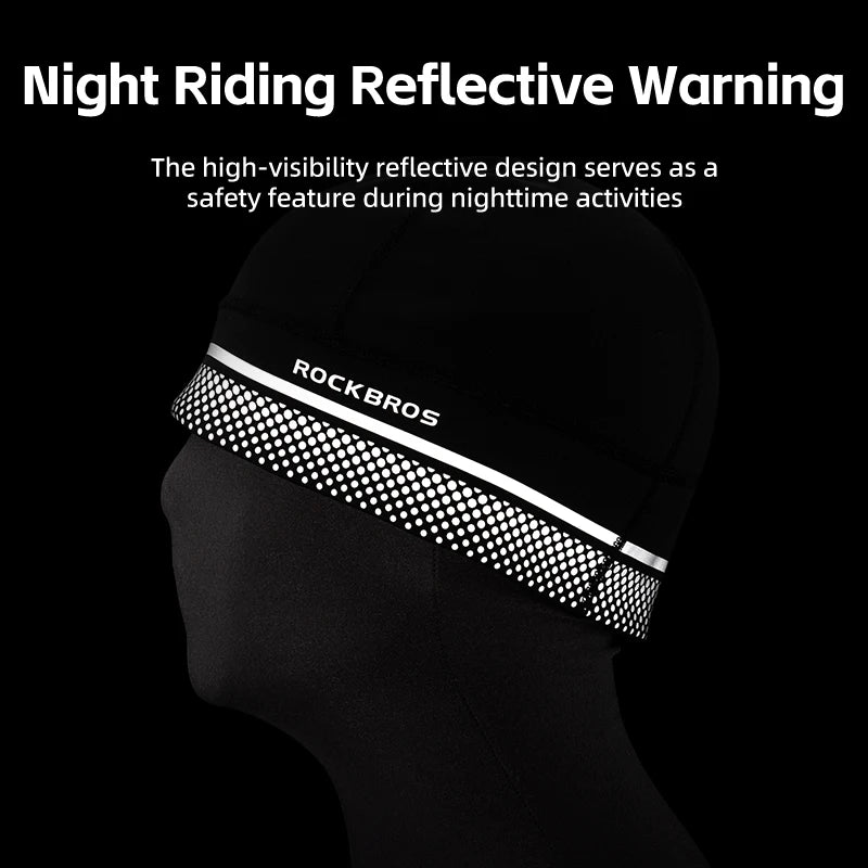 Winter Fleece Cycling Cap Windproof Helmet Liner Thermal Hat