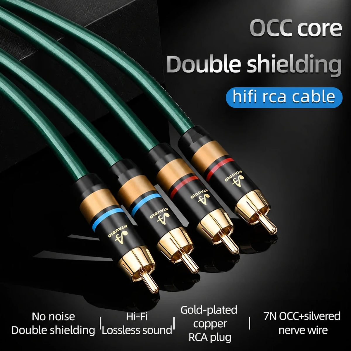 X10 stereo RCA-lydkabel, 2 RCA til 2 RCA
