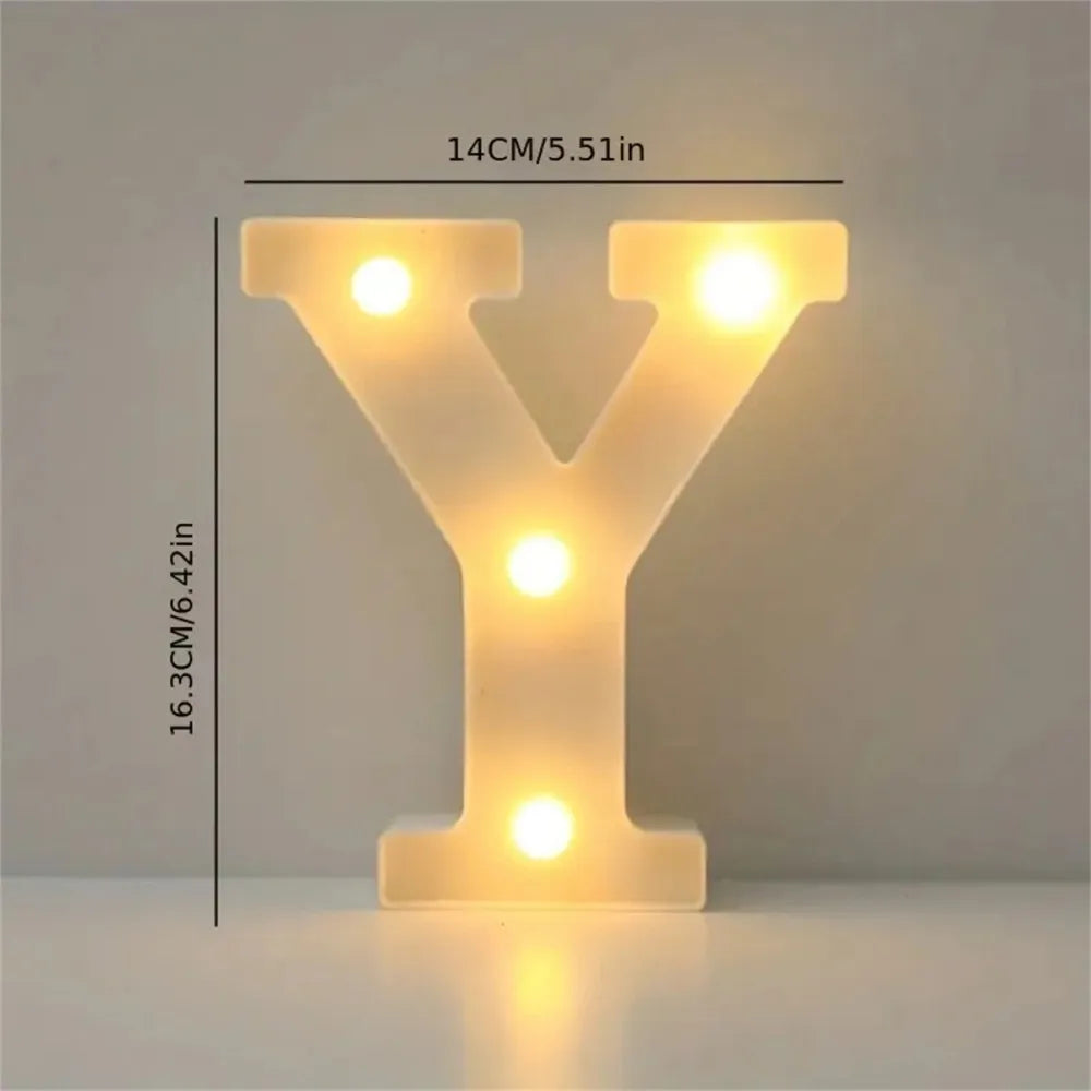 Varmhvit LED-bokstav- eller tallampe