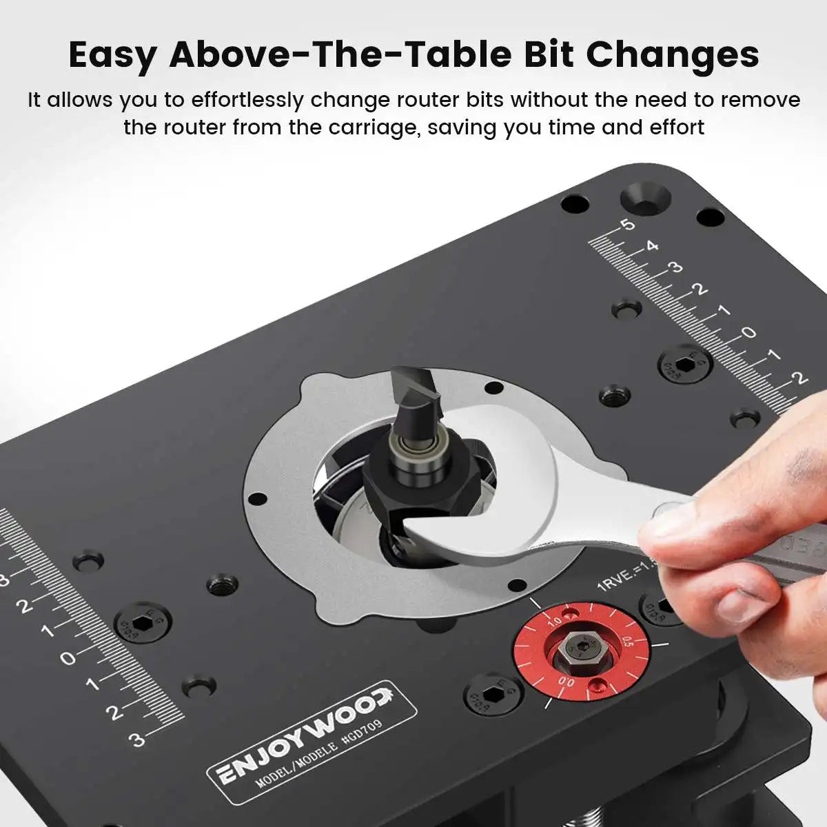 Router Lift for 65mm/69mm Wood Router Table Setup with Plate