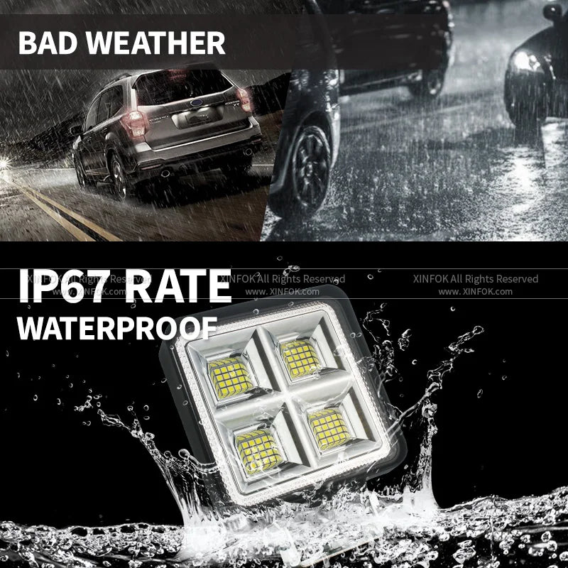 Truck Led Light Round 12v 24v For Tractor Auto Car Vehicle 4x4 Off Road Barra Work Driving Light