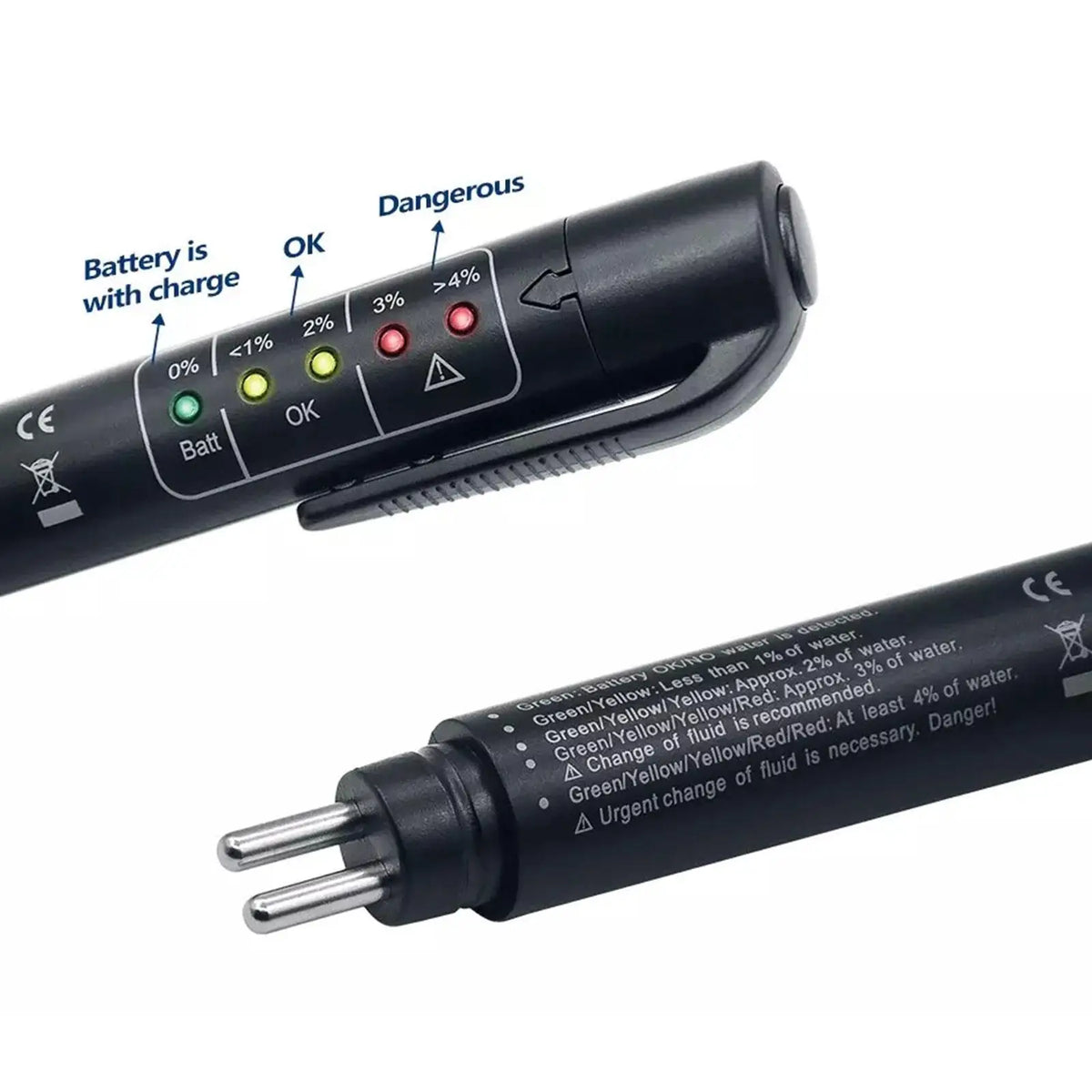 Universeller Bremsflüssigkeitstester Genau Ölqualität Diagnosetools LED-Anzeiger Flüssigkeitenteststift Automobil-Bremsenöltester