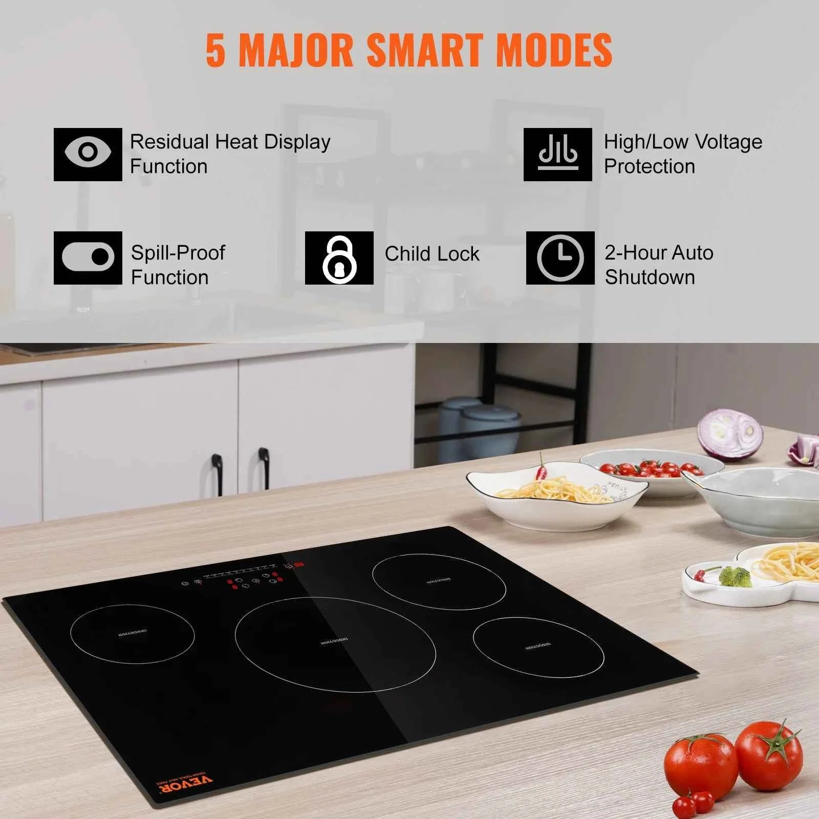 30-Inch Built-In 4-Burner Induction Cooktop with Touch Control
