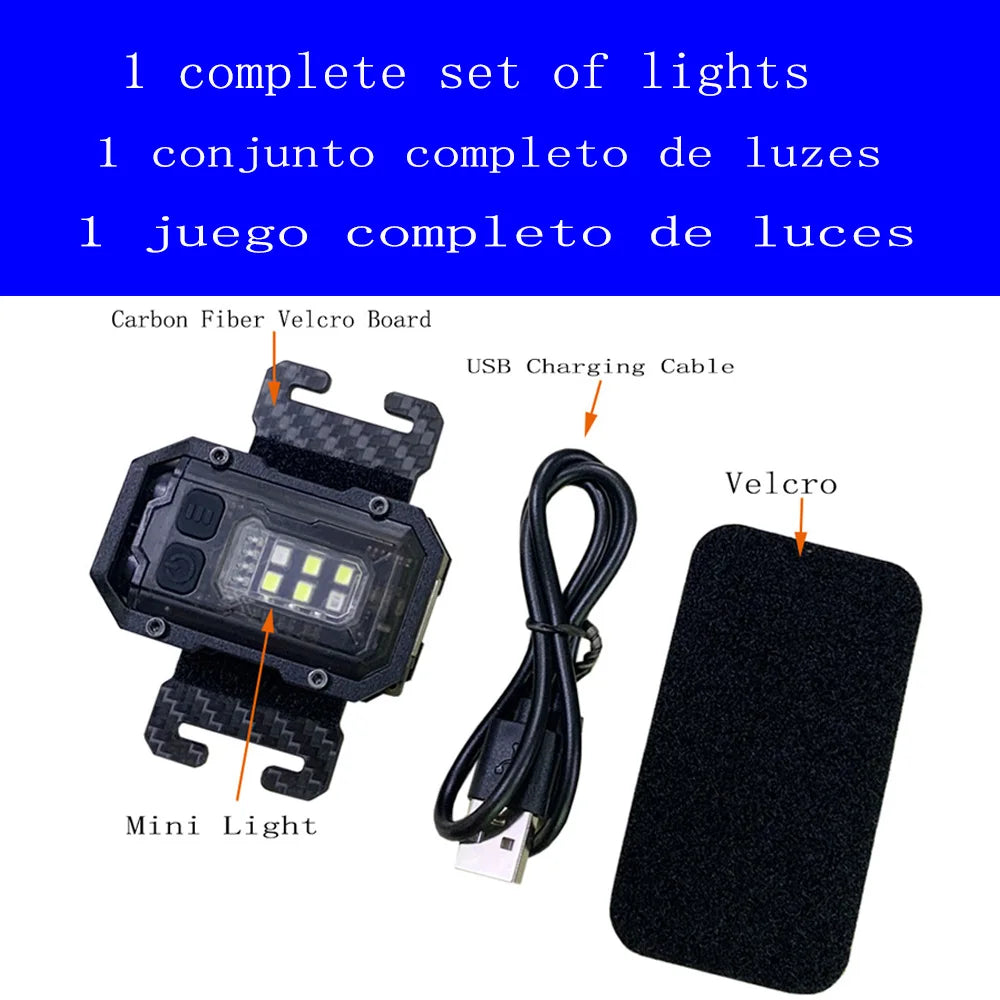 Tactical Mini Flashlight with Hook-and-Loop Plate for 25mm Strap