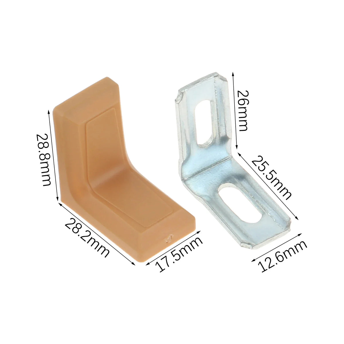 90-Degree Corner Brackets with Covers, 20 Pieces