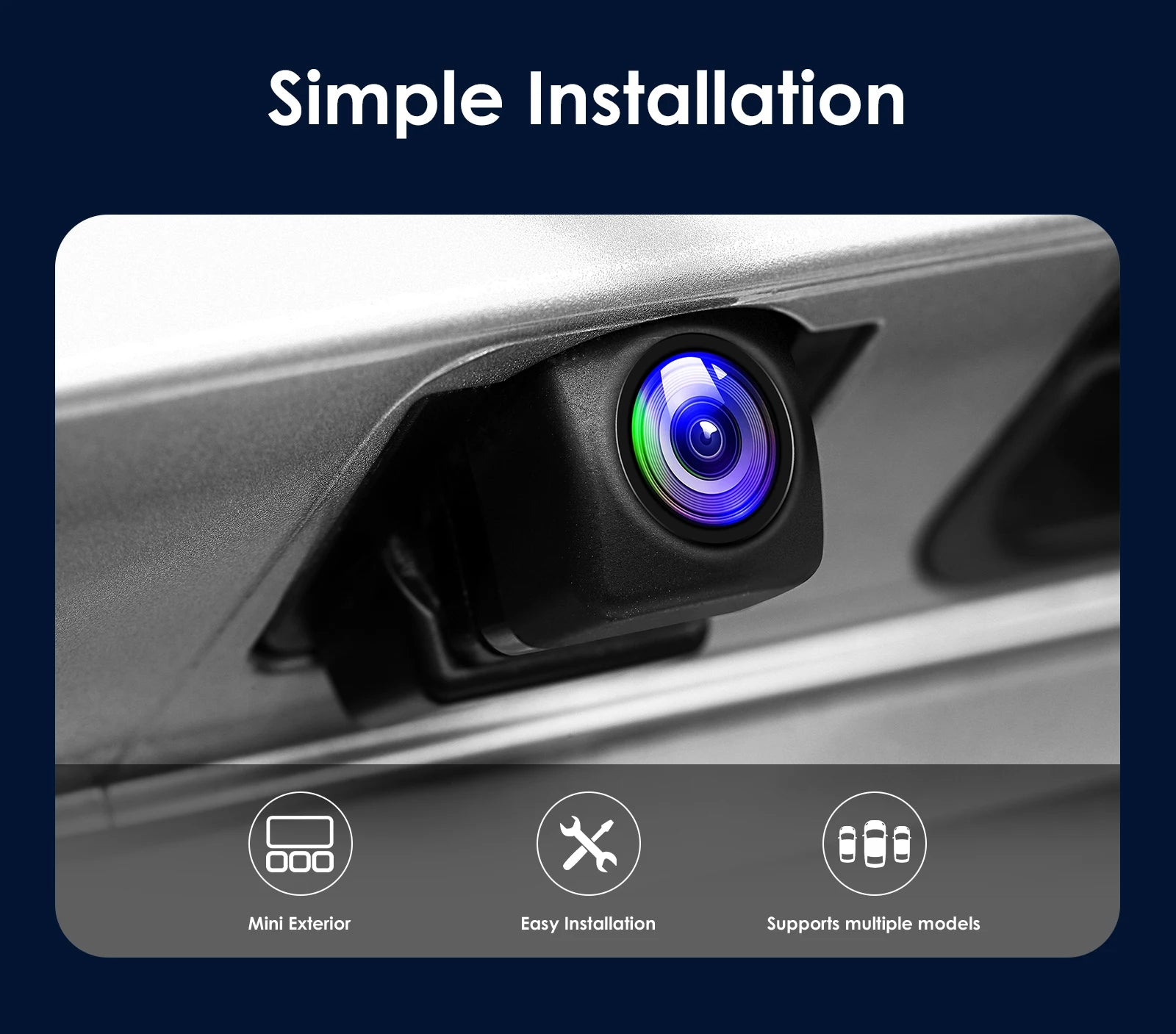 Hizpo 720P 1080P AHD Rear View Camera 140 ° 150 ° 170 ° Wide Angle Waterproof Night Vision Universal Reverse Parking Assistance