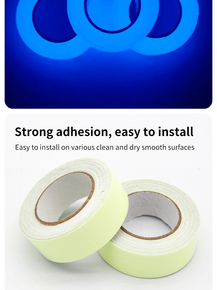 Self-adhesive Luminous Safety Tape, DIY Decorative Glowing Tape, Stage Stair Safety Warning Tape Green Fluorescent Warning Tape 