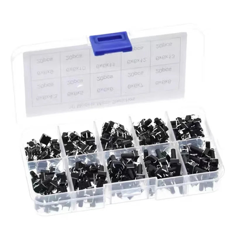 Paneelmicro-schakelaars van 6 × 6 mm, verpakking van 100 of 200 stuks