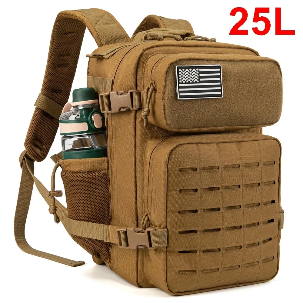 25L/45L Tactical Backpack with Water Bottle Holder