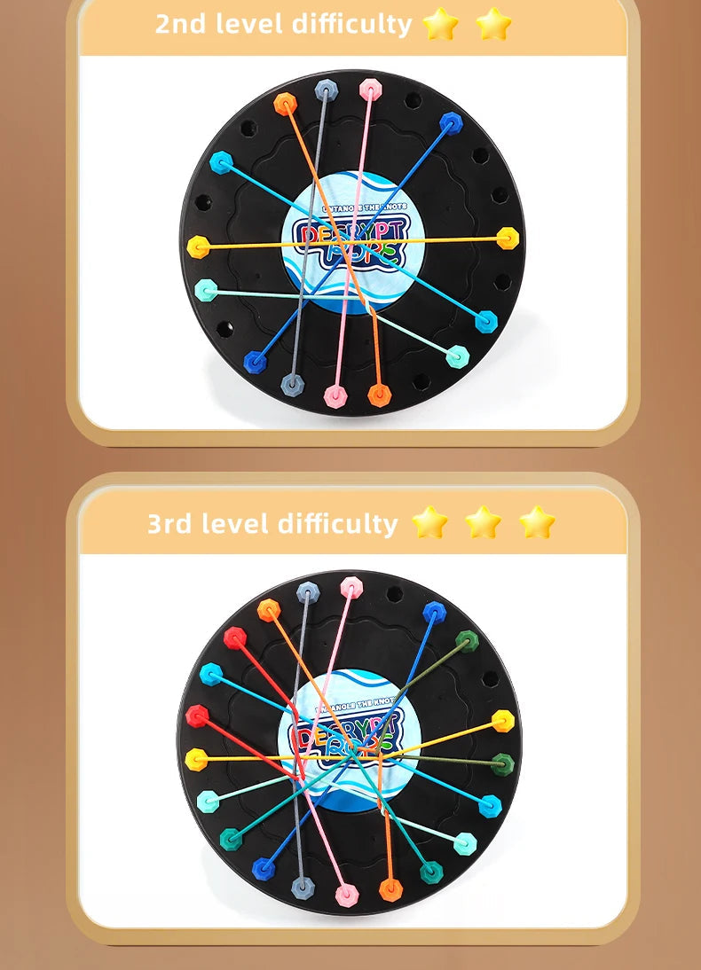 2025 New Rope Breaking Battle Challenge Puzzle Toy Knot Toy Children's Rope Decoding Game Logic Training 