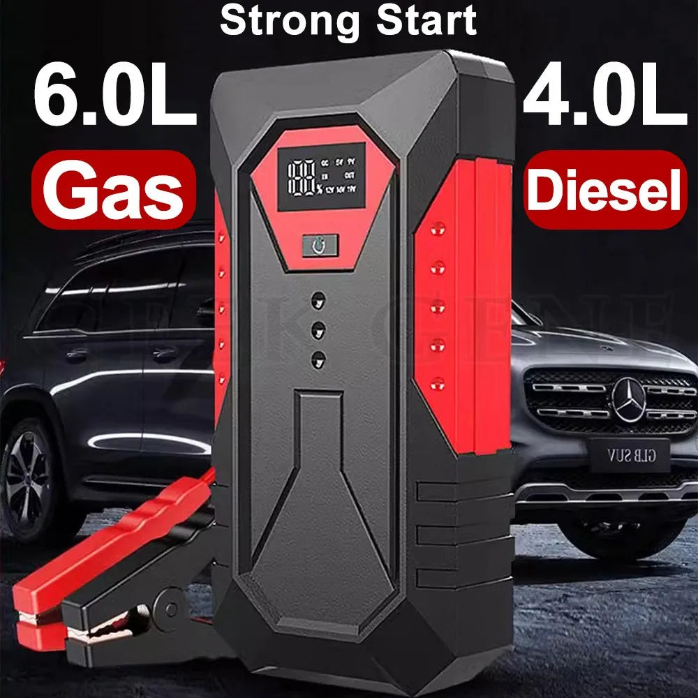 GKFLY 800A 1200A 2000A Car Jump Starter Big Power Bank Car Battery Booster 12V Car Starting Device for Petrol  6.0L Diesel 4.0L