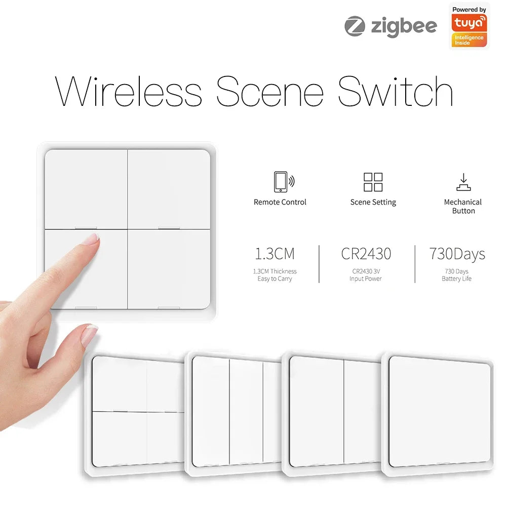Zigbee Wireless Scene Switch - Gang Options