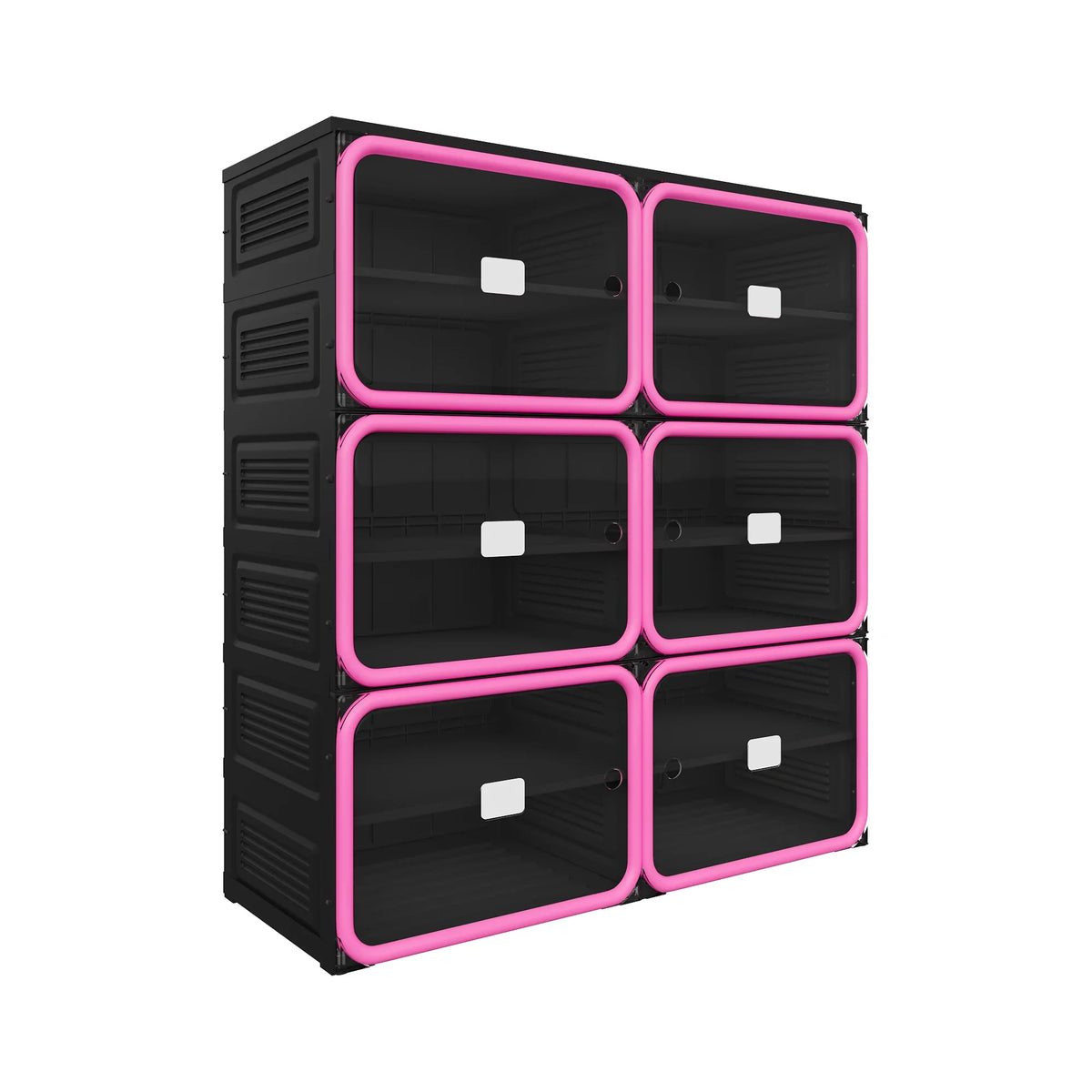 Νarrow Shoe Cabinet Folding Shoe Cabinet With Magnetic Door, Shoe Rack With 6 Doors And 12 Compartments, Shoe Cabinet, For 24 Pairs Of Shoes, 85 X 34 X 108 cm, Plastic Storage Cabinet, For Living Room, Bedroom, Hallway