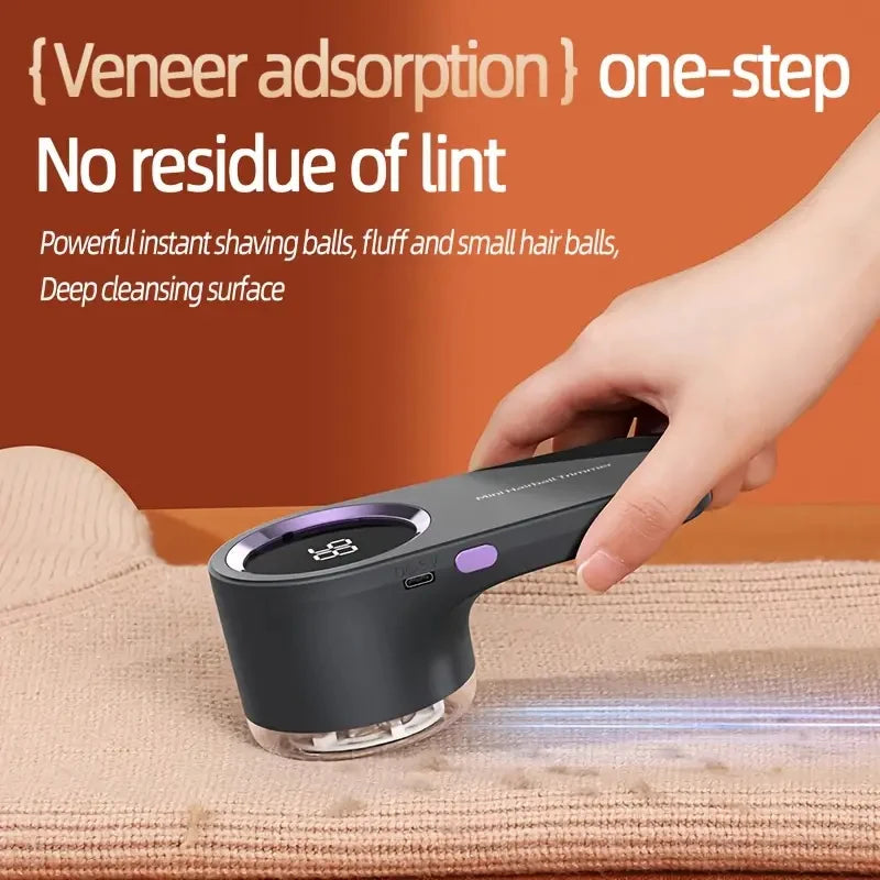 Rasoir anti-bouloches rechargeable USB avec affichage numérique