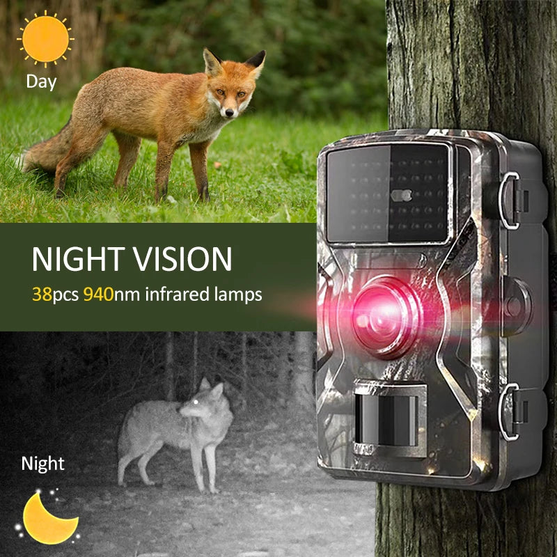 Caccia Trail Camera 16MP 1080P 940nm Visione notturna a infrarossi Attivazione del movimento Trigger Camma di sicurezza Trappole fotografiche per animali selvatici all'aperto