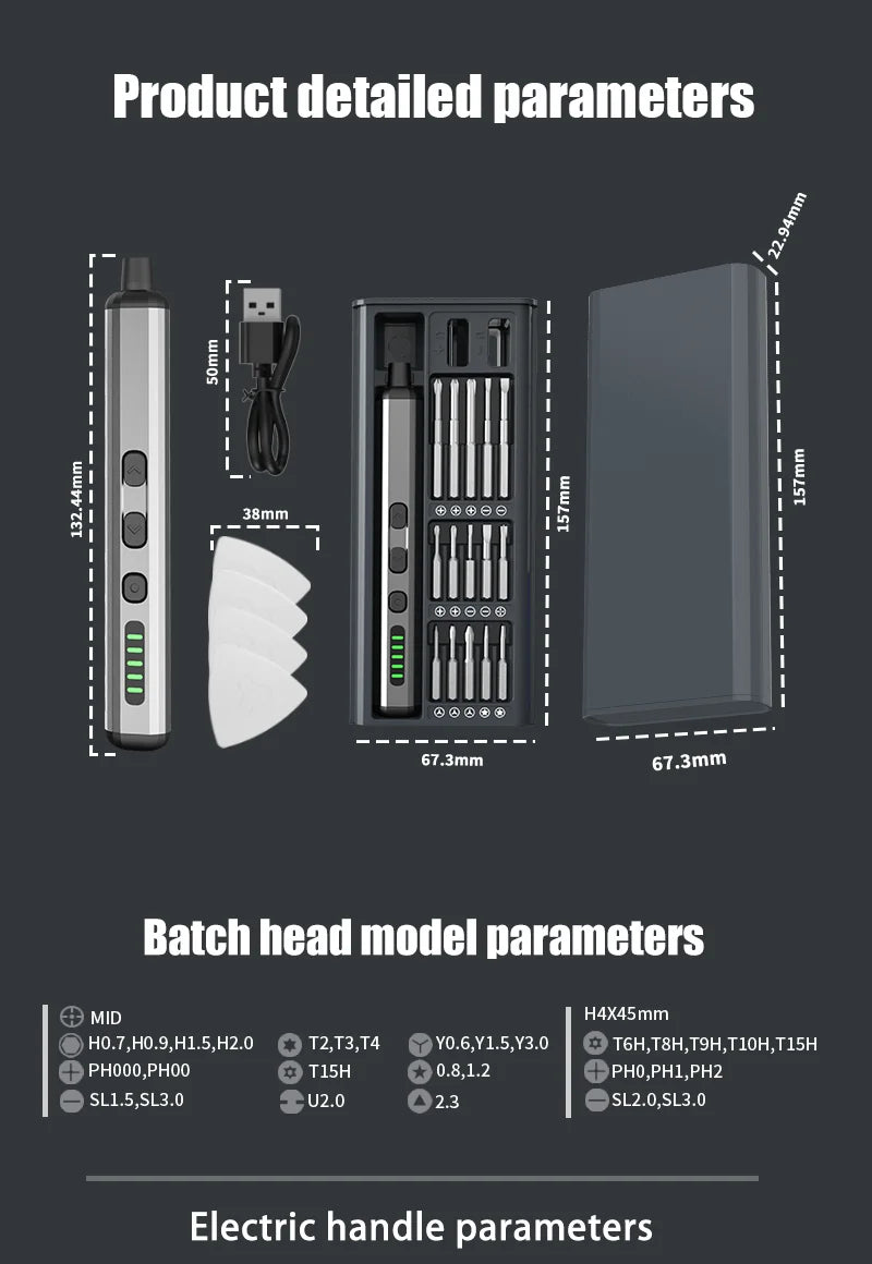 Rechargeable Precision Electric Screwdriver Set