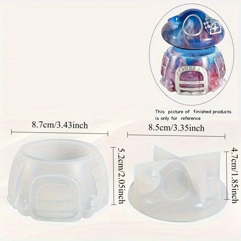 3D Mushroom Silicone Mould for Resin, Plaster and Cement