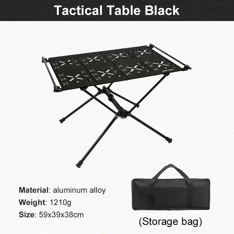 WESTTUNE Camping Folding Table Portable Aluminum Alloy Lightweight Table with Accessories Multifunctional Outdoor Table 