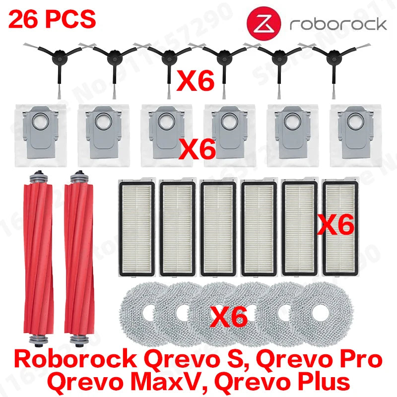 Náhradné diely pre robotický vysávač Roborock Qrevo, viacero súprav
