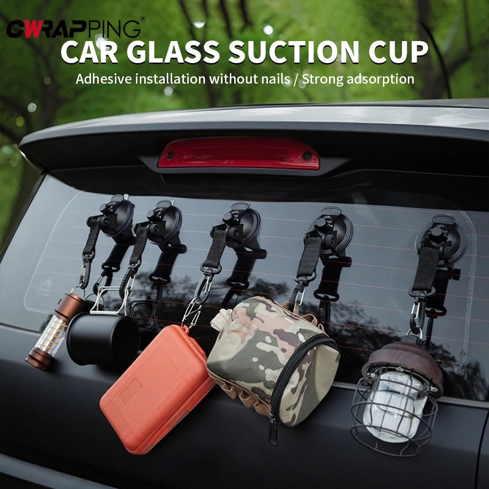 Car Tent Suction Cup Buckle Side Awning Anchors Outdoor Camping Tent Suckers Anchor Securing Hook for RV Van Camping Accessory
