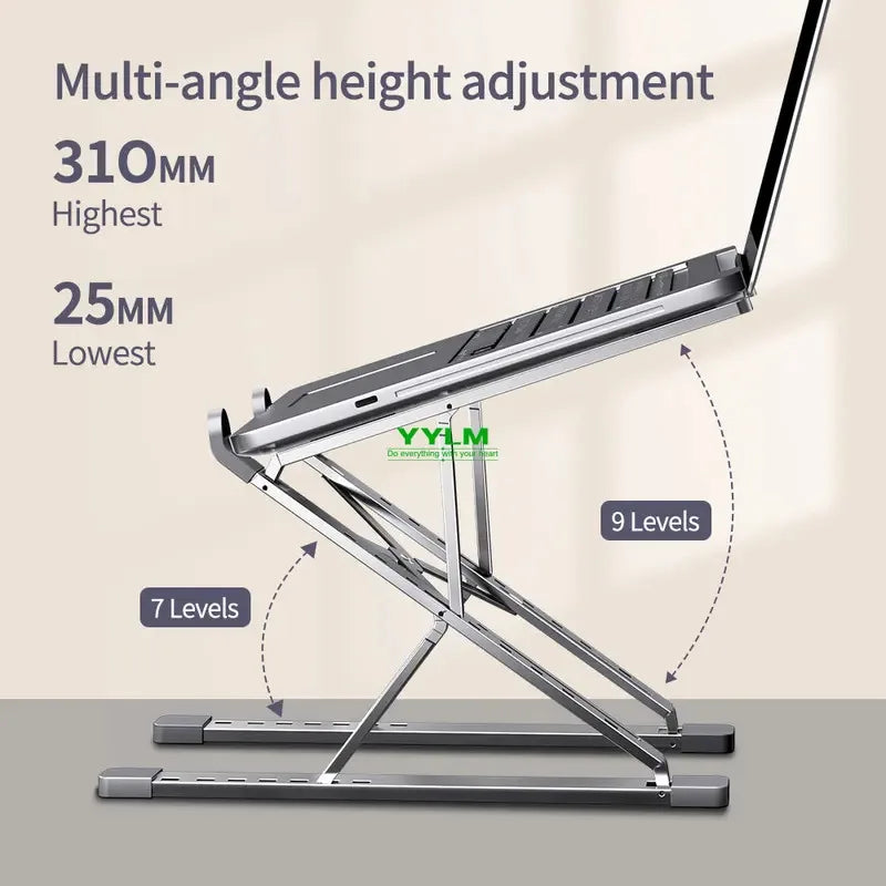 Supporto per laptop in alluminio pieghevole regolabile