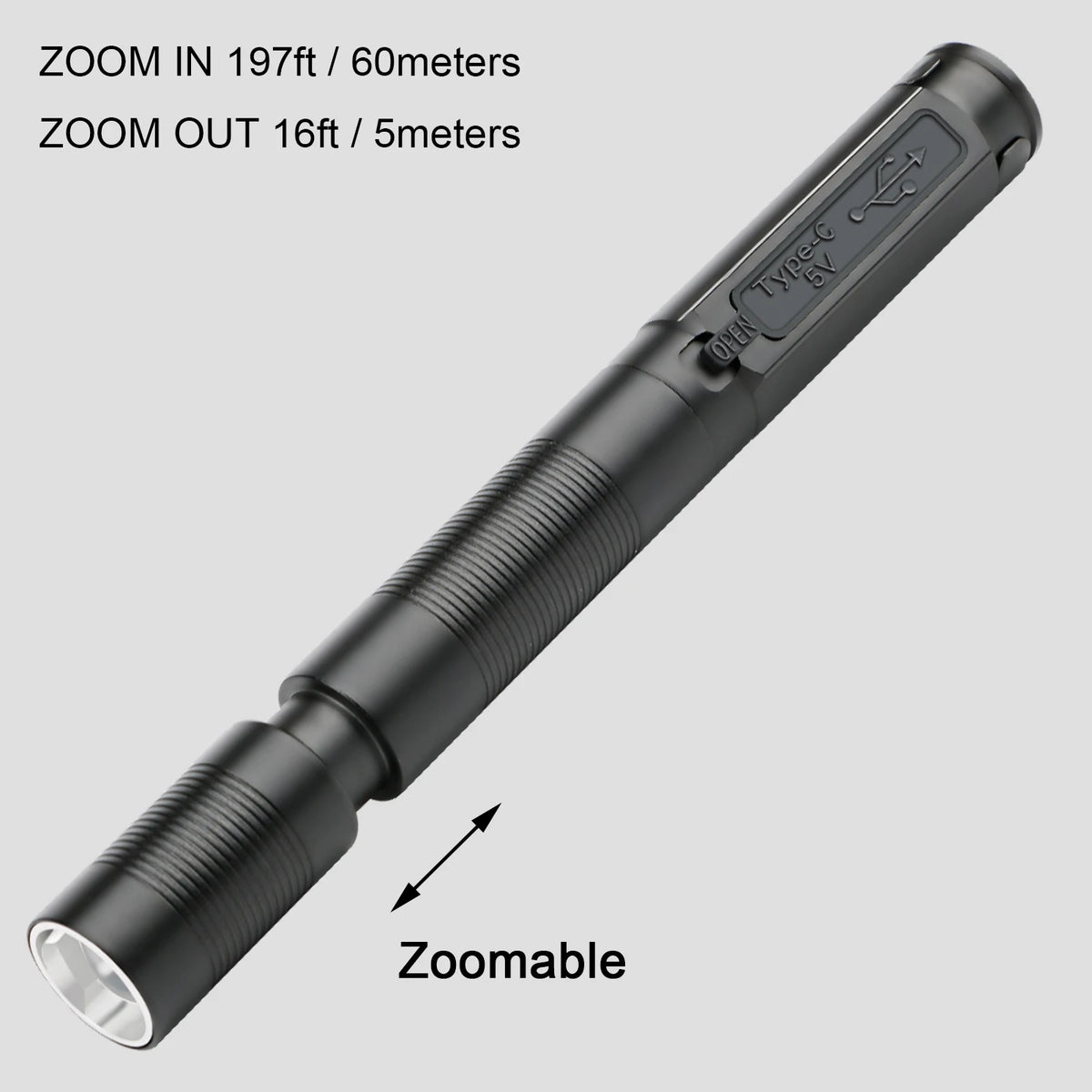 Rechargeable Zoomable LED Penlight
