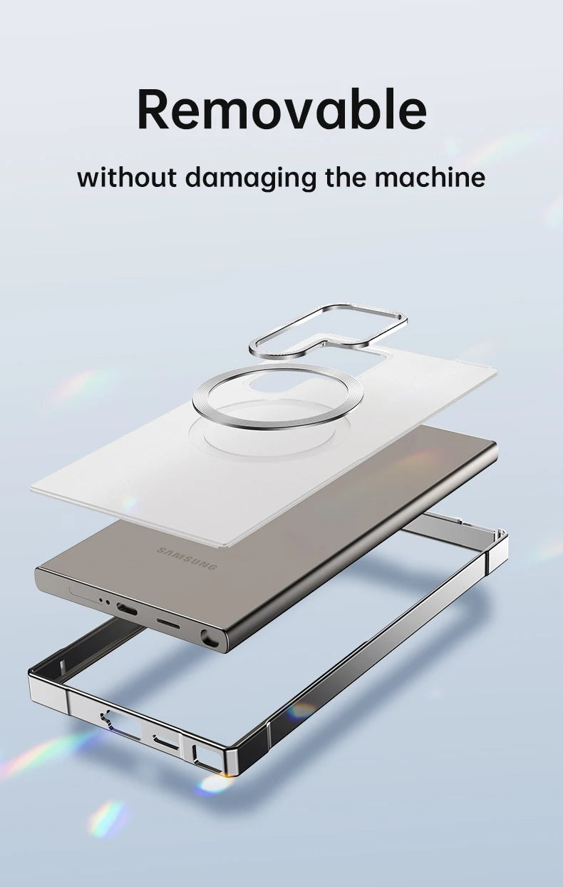 Aluminium Metall Magnetfodral för Samsung Galaxy S25 Ultra & S24 Ultra
