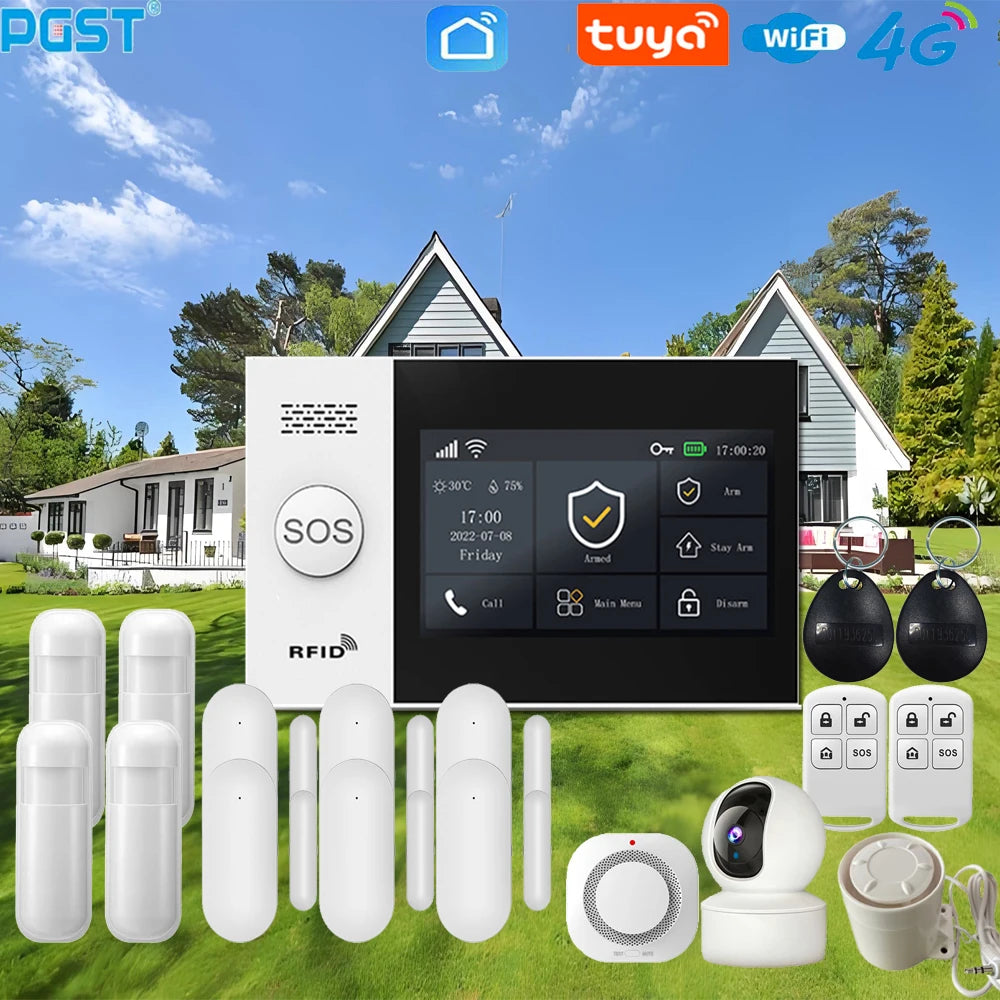 4G Tuya Smart Home Alarm System with Motion Sensor