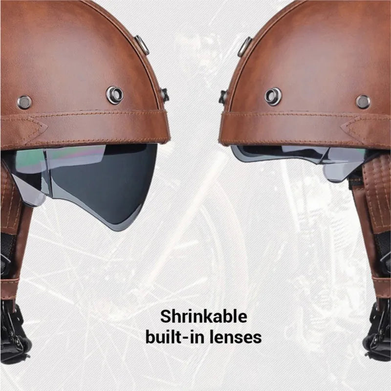 Retro Half Helmet with Visor Package Options