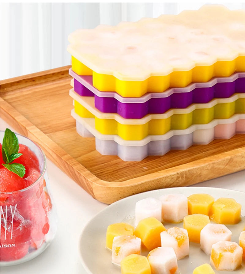 4/6/8/15 Grid Big Ice Tray Mold Giant Jumbo Large Food Grade Silicone Ice Cube Square Tray Mold DIY Ice Maker Ice Cube Tray 