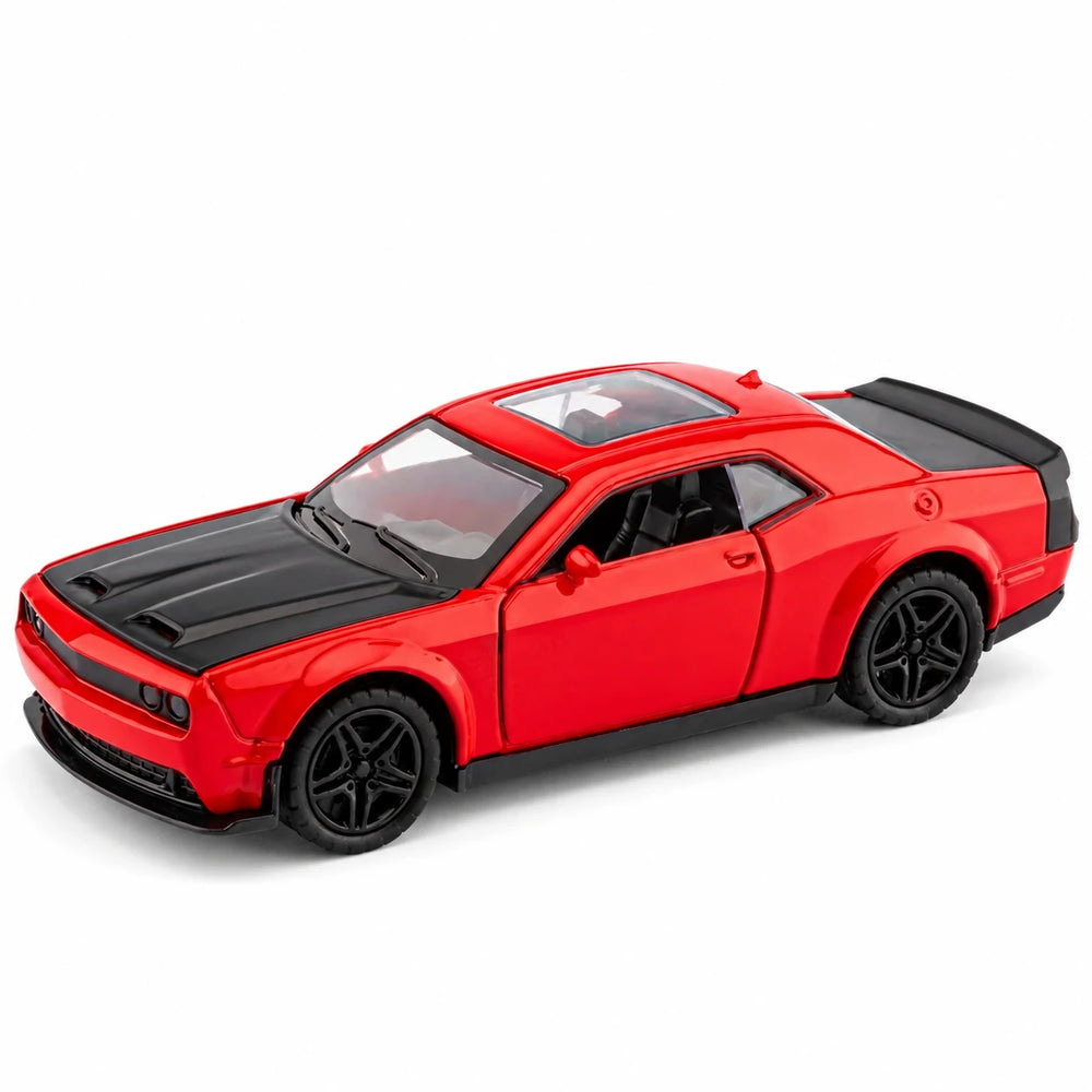 1:36 Hellcat Miniature Toy Supercar Models Alloy Diecast Rubber Tires Doors Opened Pull Back Exquisite Interior for Kids Gifts