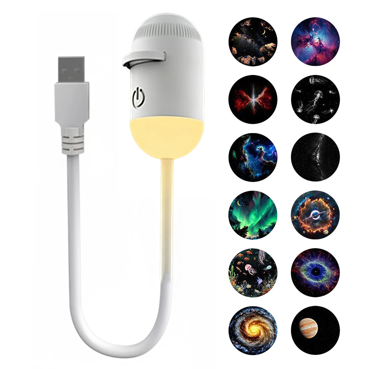 USB Projection Night Light with Changeable Films